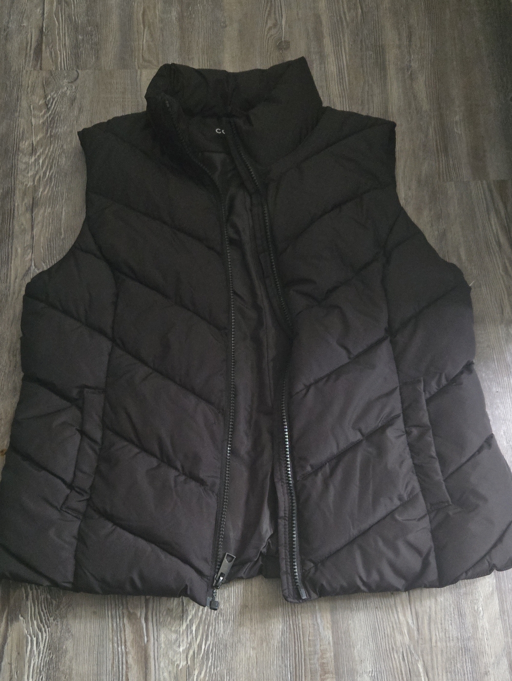 Cole Haan Black Quilted Puffer Vest